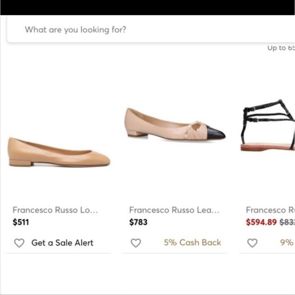 FRANCISCO RUSSO Beige/White Ballet Flats Size 39 - Picture 6 of 7